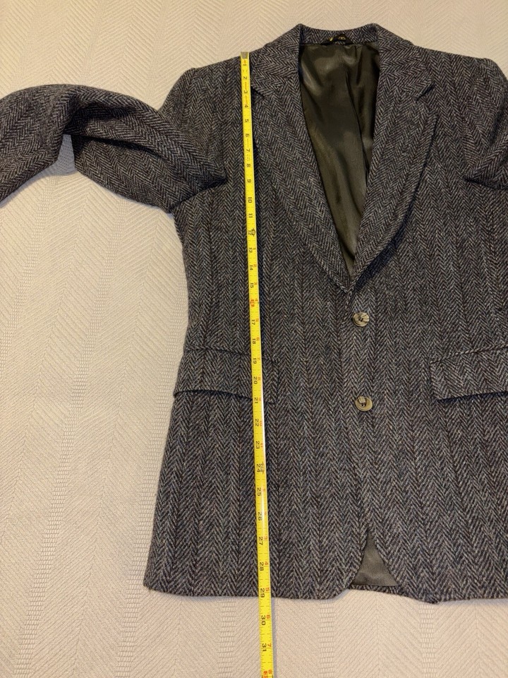 Harris Tweed Veste Tweed Gris Pied-de-Poule