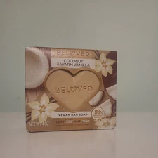 HEART SHAPED Beloved Vegan Bar Soap Coconut & Warm Vanilla  