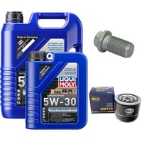 MotoröL Filter Set 5W-30 Liqui Moly 6 Liter + Schraube FüR Renault 21 19 II 1.9