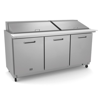Kelvinator KCHMT70.30 71'' Mega Top Sandwich/Salad Prep Table w/ 3 Doors, 30 Pans