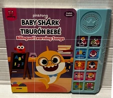 Pinkfong Baby Shark Bilingual Musical Sound Book-English-Spanish Learning Songs