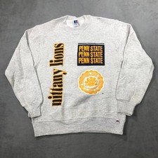 Vintage Russell Atheltic Penn State Sweatshirt Men's Medium Gray USA Made 90s