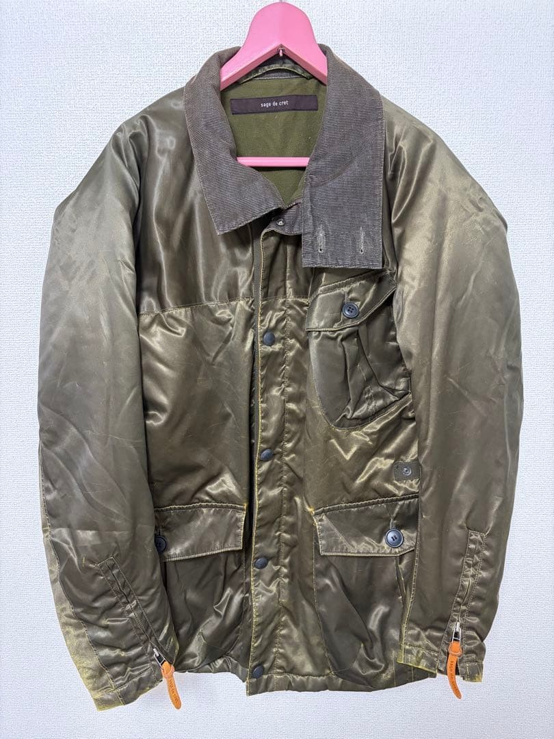 sage de cret Military Jacket Olive Green Size L