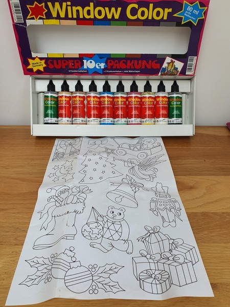 Juego de pinturas de colores vintage para ventanas de vidrio x 10 80 ml Alemania Lidl Stiftung & Co nuevo