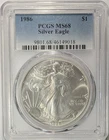 1986 American Silver Eagle - PCGS MS68 - A865