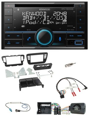Kenwood CD 2DIN DAB USB Steering Wheel Bluetooth Car Stereo For Seat Mii 17-19 Skoda Cit