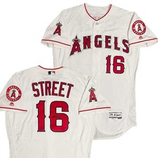 Authentic Los Angeles Angels Huston Street Signed Majestic Home Jersey Size 44