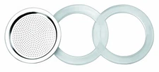 IBILI Filter Essential with 2 Gaskets for 10 Cups, Stainless Steel, 10x10x2 cm