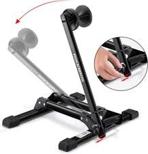 ROCKBROS Foldable Alloy Bicycle Stand Bike Floor Parking Rack Wheel Holder
