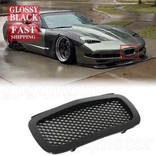 For Corvette C5 1997-2004 Front Bumper Grille License Plate Covers Glossy Black
