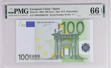 European Union / Spain, P5v, 2002, 100 Euro, Sign. W. F. Duisenberg, PMG66EPQ