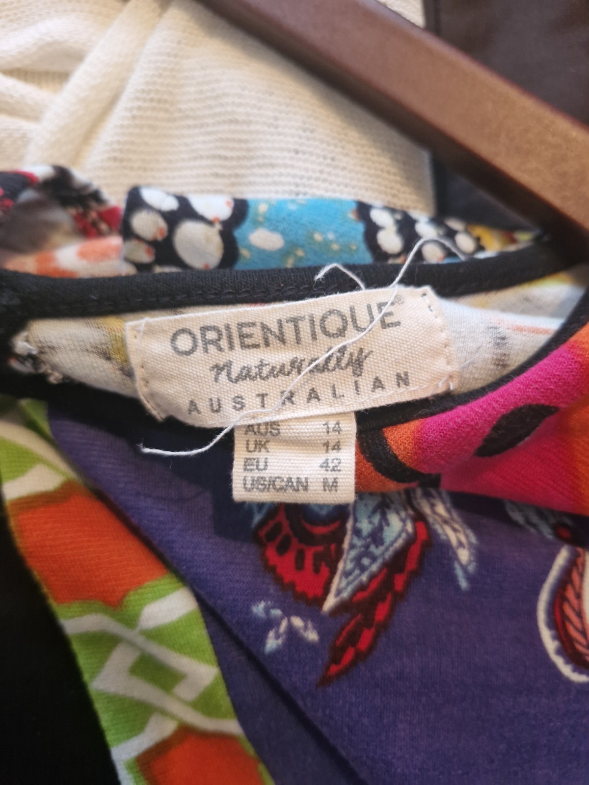 ORIENTIQUE AUSTRALIA SIZE 14 PATCHWORK JERSEY DRE… - image 4