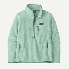 Patagonia Women's Retro Pile Fleece Marsupial Pullover Thin Ice