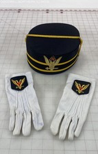 32nd Degree Scottish Rite Mason Cap And White Gloves Size, 7 1/4 57cm 