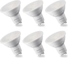 GU10 LED Bulb, Dimmable 3000K Warm White 500 Lumens, 5.5W GU10 Bulb 40° Flood Be