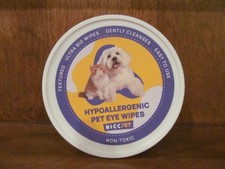 HICC PET HYPOALLERGENIC PET EYE WIPES UNSCENTED 100 PADS EXP: 2028 BRAND NEW
