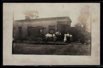 RPPC N. Donnelly Grocery Delivery Wagon Store Women Early 1900s Postcard