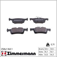 Zimmermann 25841.160.1 Bremsbelagsatz FüR Peugeot 308 LB LP LW LH L3 LC LJ LR