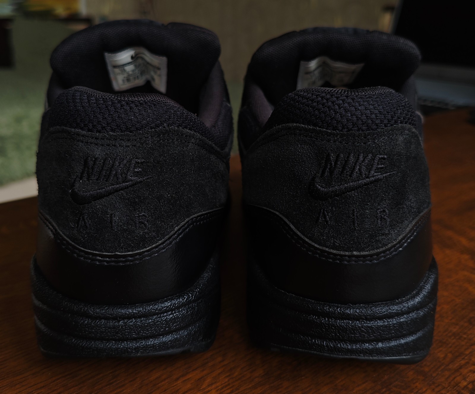 Size 10 - Nike Air Max 1 Essential Triple Black Mens Suede Trainers UK 9 CM 28 thumbnail 13