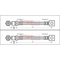 2X Metzger BremsschlÄUche Vorne Beidseitig Passend FÜR Opel Ascona
