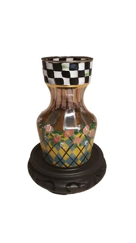 Vintage Mackenzie- Childs LTD Circus Carafe Decanter Vase 6" Tall Sweet!