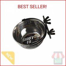 MidWest Homes for Pets Snap'y Fit Stainless Steel Food or Water Bowl, Holds 10 O