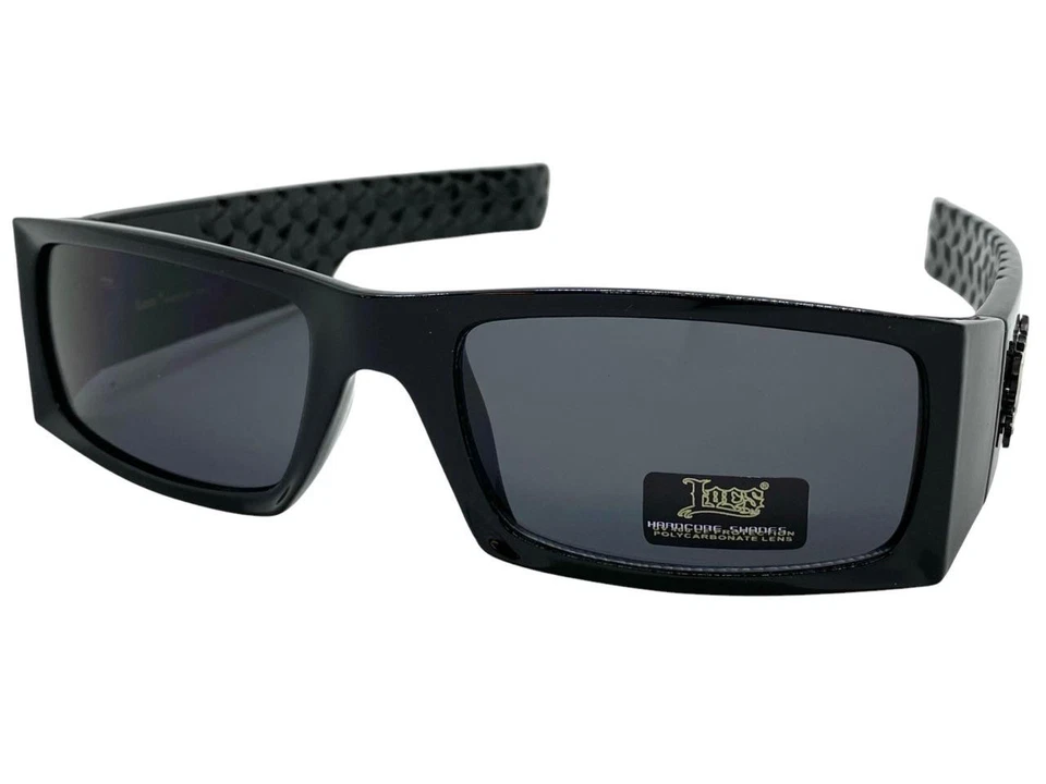Hombre Clásico Resistente Motero Gánster Deportivo Locs Gafas Negro Marco Oscuro - Imagen 3 de 4