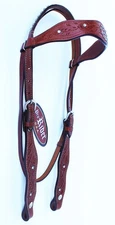 Show Tack Bridle Horse Western Leather Rodeo Headstall  8541H