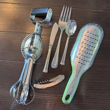 Assorted kitchen Stainless Steal utensils Ekco, Lenox, Oneida, Microplane