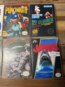 8 Lot NES Custom Game Cases Baseball Pool Jaws Punchout Marble Ice Climber