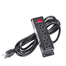 Mountable Power Strip With 4 Outlet Wall Mount Under Desk Power Strip With 10ft