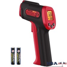 Non-Contact Infrared Thermometer 12:1 Adjustable Emissivity Instant Read Gun New
