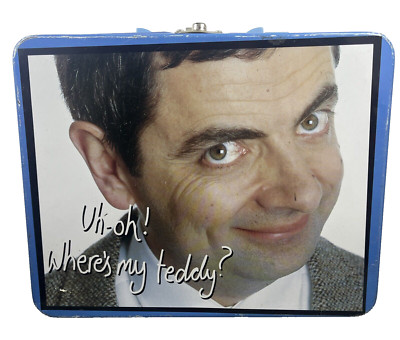 Mr. Bean Lunch Box Vintage EMPTY Collectible Tin Container Decor Display