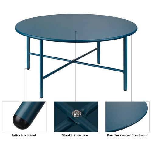 Round Coffee Table, Industrial End Table in Living Room, Side Table for Any Room - Picture 5 of 12
