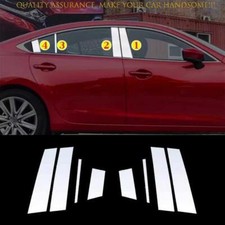 For 2014-2021 Mazda 6 Atenza Chrome S.steel Side Window Bc Pillar Panel Cover For 2014-2021 Mazda 6 Atenza Chrome S.steel Side Window Bc Pillar Panel Cover