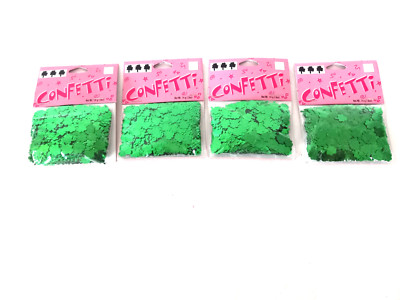 Darice Green Shamrock Confetti Set of 4 Bags One Price! NIB Never Opened