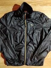 PUMA USP Vintage Womens Tracksuit Top Jacket Black GYM Training Lightweight