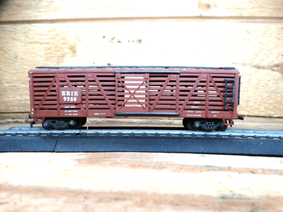 #ad #ad AHM Tempo HO 41#x27; Erie 9950 Sliding Door Model Railroad Livestock Car $15.00