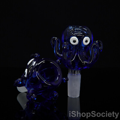 3'' Octopus Slide Bowl 14mm Water Pipe Hookah Head Piece Thick Bowl BL