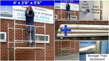 Scaffold Tower 3.8m Reach (12'6")  4 x 2'6" Base DIY Galvanised Finish Towers