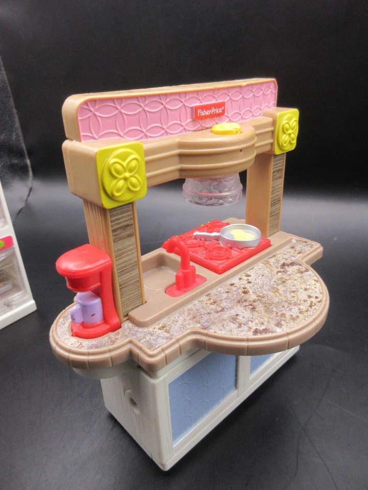 Fisher Price 2014 JUEGO DE COCINA Loving Family Casa de Muñecas Ref Estufa Horno Fregadero ¡FUNCIONA! Foto 3 de 4