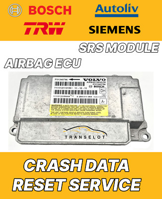  FÜR VOLVO P31340796 0285011064 AIRBAG ECU SRS MODUL CRASH DATEN RESET SERVICE