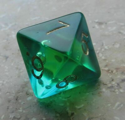Dice & Games - Firefly / Gem Blitz - d8 - green - OOP dice
