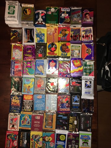 Vintage ungeöffnete Nicht-Sport Wachs Packs 7er-Pack Menge NEU MIX Aufkleber UNGERADE KUGELWACHS - Bild 5 von 14