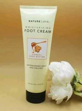 Nature Love Moisturizing Foot Cream Honey & Shea Butter Softens Heels 8oz New