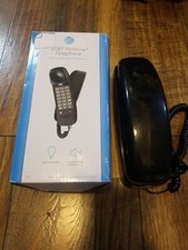 AT T Trimline 210 Push Button Desk Wall Phone Corded Telephone - Mountable Black