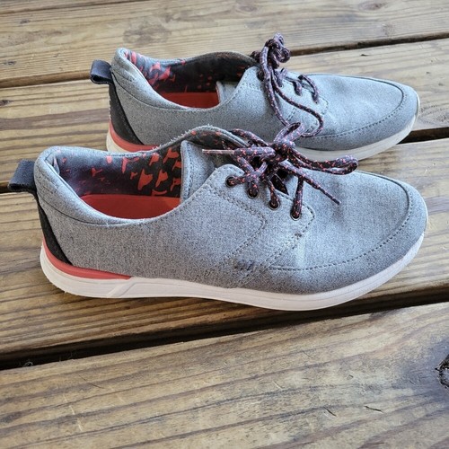 Reef grey sneakers lace up tie shoes womens size 7 - Picture 3 of 9