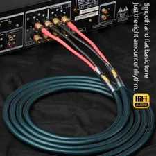 HiFi Speaker Cable Bi-Wire Single-Wire Loudspeaker Cord Banana Connector Y Plug