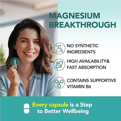 [2er Pack] 7-in-1 Magnesiumkomplex-Citrat, Glycinat, Gedächtnis, Schlaf, Stimmungsunterstützung - Bild 7 von 8
