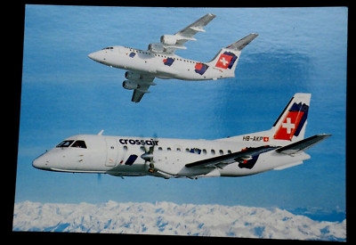 58419 AK Flugzeug Airport Crossair Avro RJ 85Jumbolino Saab 340 Cityliner Schwei